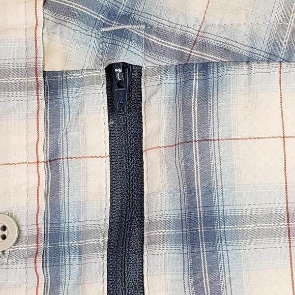 Columbia Men’s 2XL Blue Plaid Short Sleeve Vented Button Up Cotton Shirt - Picture 5 of 9